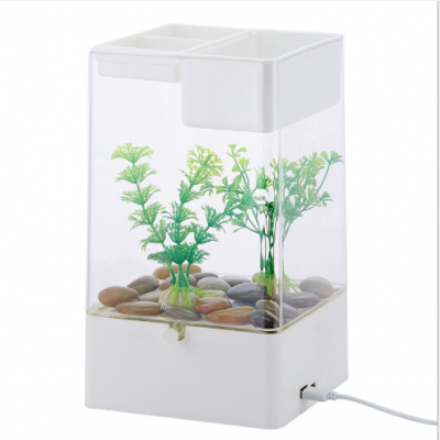 AquariumNo need to change water mini small acrylic lazy fish tank office desk transparent bucket fish tank creative