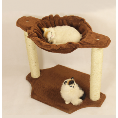 Wholesale Wooden Sisal Cat House Tree Pet House Tower Climbing  Cat Tree Cat Bed