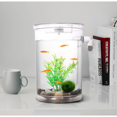 Hot saling Self-cleaning fish tank without changing water small acrylic gold fish tank