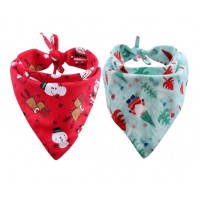 Customized Festivals  Cooling Pet Bandannas Pet Saliva Towel Collar Dog Neck Triangle Scarf Christmas